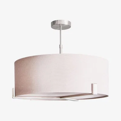 Pagazzi Hayfield 3 Light Satin Nickel & Grey Ceiling Pendant