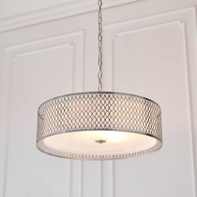 Pagazzi Cordero 3 Light Satin Nickel Pendant Ceiling Light