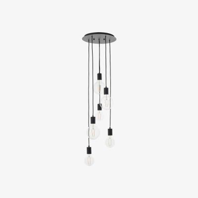 Pagazzi Studio 6 Light Matt Black Ceiling Pendant