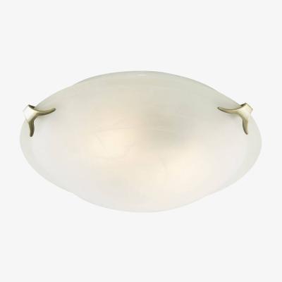 Pagazzi Kent 2 Light Flush Ceiling Light Antique Brass