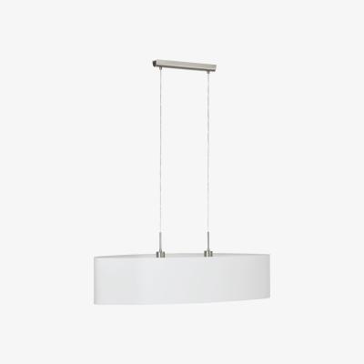 Pagazzi Pasteri 2 Light Satin Nickel and White Ceiling Pendant