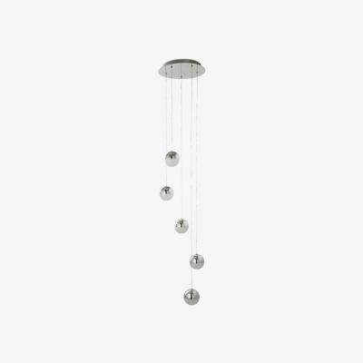 Pagazzi Annika 5 Light Polished Chrome LED Multidrop Pendant