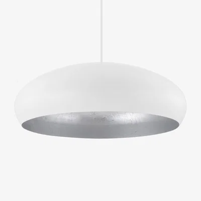 Pagazzi Mogano White and Silver Ceiling Pendant Shade