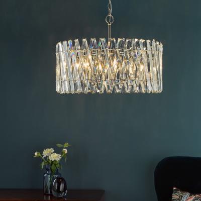 Pagazzi Entwine 8 Light Polished Nickel & Crystal Pendant Ceiling Light
