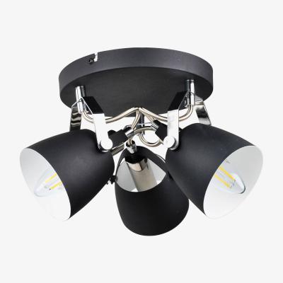 Pagazzi Ahron Matt Black 3 Light Ceiling Spotlight Plate