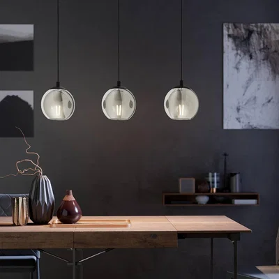 Pagazzi Ariscani 3 Light Smoked Glass Ceiling Light Bar