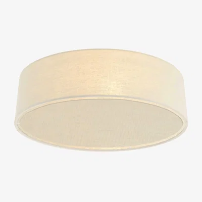 Pagazzi Kentaro Large 2 Light Cream Flush Ceiling Light