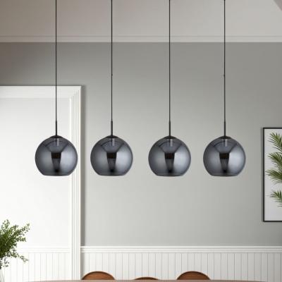 Pagazzi Amsterdam 4 Light Black Linear Pendant Ceiling Light