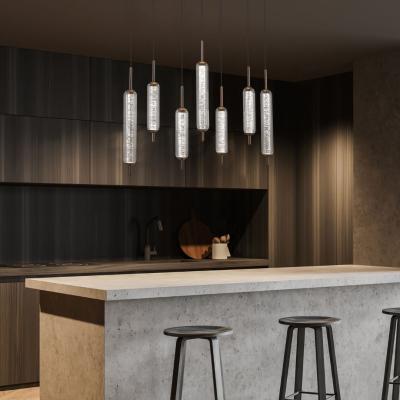 Pagazzi Cattail 7-Light Neutral and Clear LED Pendant