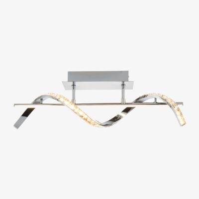 Pagazzi Hyde Chrome And Crystal Semi-Flush LED Ceiling Light
