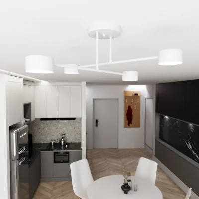 Pagazzi Halo 4 Light Semi Flush White