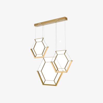Pagazzi Hexagon 3 Light LED Ceiling Light Gold