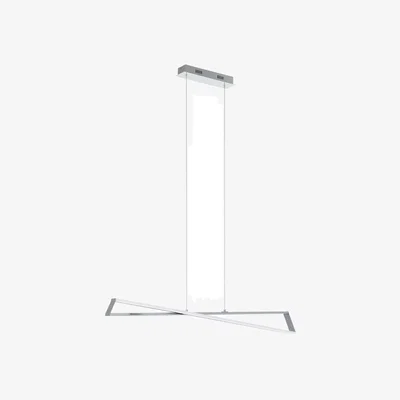 Pagazzi Agrela 2 Light Polished Chrome LED Linear Ceiling Pendant