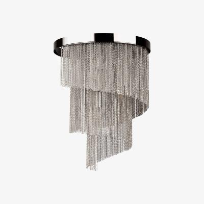 Pagazzi Angelina 3 Light Polished Chrome Semi Flush Ceiling Light