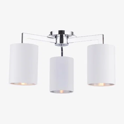 Pagazzi Olive 3 Light Polished Chrome Semi-Flush Ceiling Light