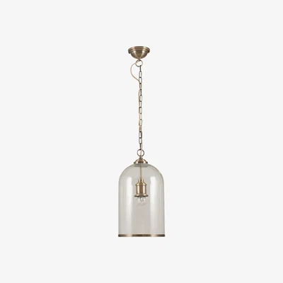 Pagazzi Cloche 1 Light Antique Brass Pendant Ceiling Light