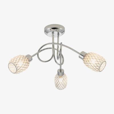 Pagazzi Krosa 3 Light Chrome Pendant Ceiling Light