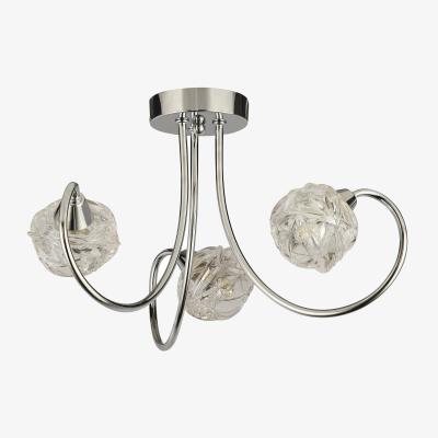 Pagazzi Garth Semi Flush Polished Chrome Ceiling Light
