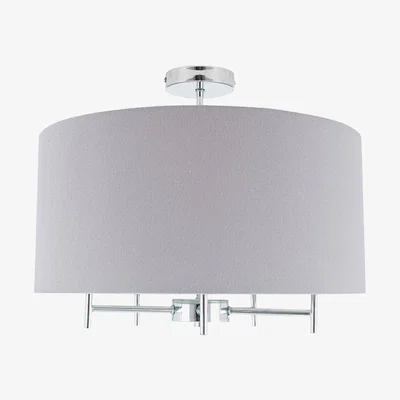 Pagazzi Plaza Drum 5 Light Semi Flush Ceiling Light