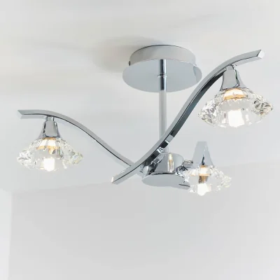 Pagazzi Langella 3 Light Semi Flush
