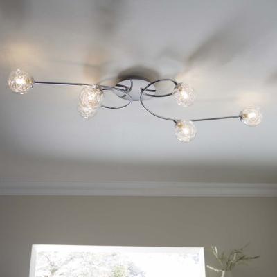 Pagazzi Jaymie 6-Light Chrome Semi-Flush Ceiling Light