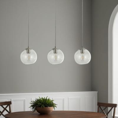 Pagazzi Balls 3 Light Chrome and Glass Pendant Bar