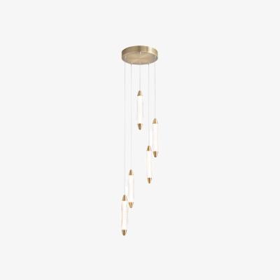 Pagazzi Nina 5-Light LED Cascade Antique Brass Pendant