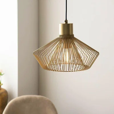 Pagazzi Kimberley 1 Light Gold Pendant Ceiling Light