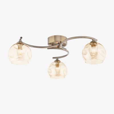 Pagazzi Kaitlin 3-Light Antique Brass Semi-Flush Ceiling Light