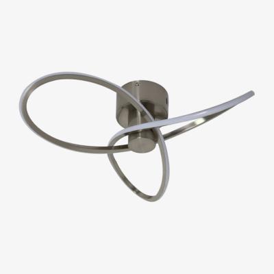Pagazzi Reggie 3-Light LED Semi-Flush Satin Nickel Ceiling Light