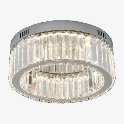 Pagazzi Oda Silver & Crystal LED Flush Ceiling Light