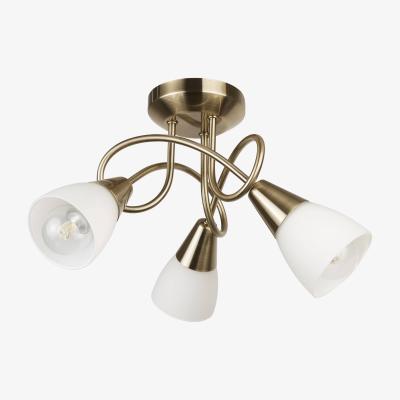 Pagazzi Bronx Semi-Flush Ceiling Light Antique Brass