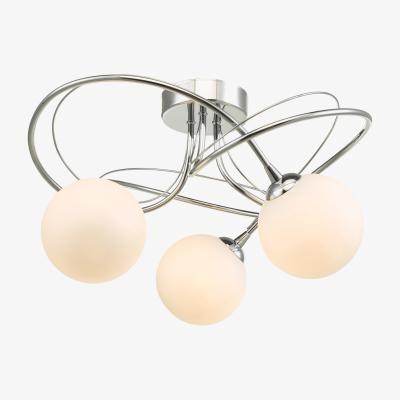 Pagazzi Violet 3-Light Polished Chrome Semi-Flush Ceiling Light