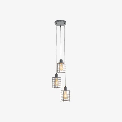 Pagazzi Keaton 3 Light Pendant Concrete Effect Ceiling Light
