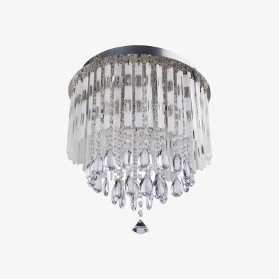 Pagazzi Clair LED Semi Flush Ceiling Light Polished Chrome