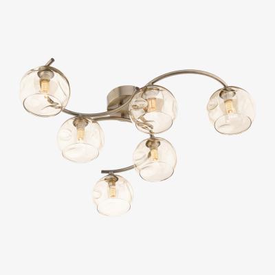 Pagazzi Kaitlin 6-Light Antique Brass Semi-Flush Ceiling Light