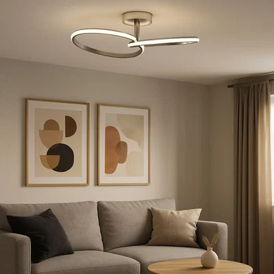 Pagazzi Congiunti Silver LED Semi-Flush Ceiling Light