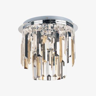 Pagazzi Onega Flush Ceiling Fitting 2 Teir 3 Light Polished Chrome Flush Ceiling Light