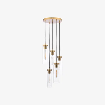 Pagazzi Jodelle 5 Light Polished Bronze Cluster Ceiling Pendant