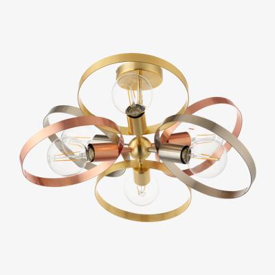 Pagazzi Hoop 6 Light Semi Flush Trio Ceiling Light
