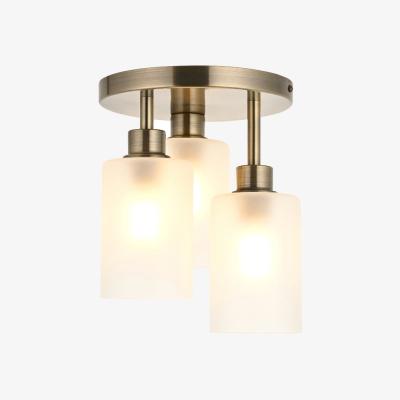 Pagazzi Kingsholm 3-Light Antique Brass Semi-Flush Plate