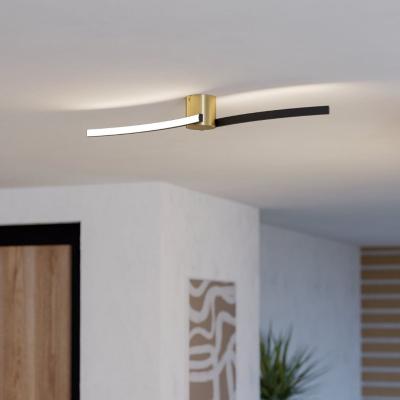 Pagazzi Aieta Black & Gold LED Flush Ceiling Light