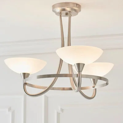 Pagazzi Cagney 3 Light Ceiling Light Satin Chrome