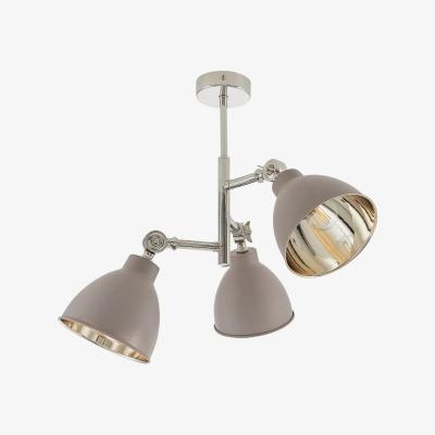 Pagazzi Stedman 3 Light Polished Nickel Semi Flush Ceiling Light