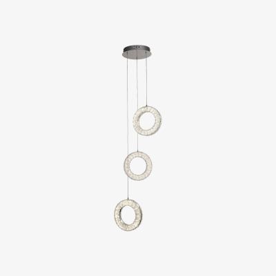 Pagazzi Soliel 3 Light LED Crystal Polished Chrome Ceiling Pendant
