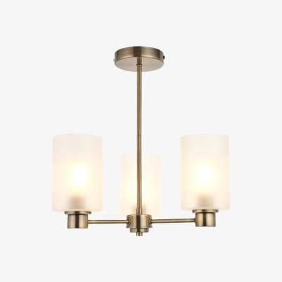 Pagazzi Kingsholm 3-Light Antique Brass Semi-Flush Ceiling Light