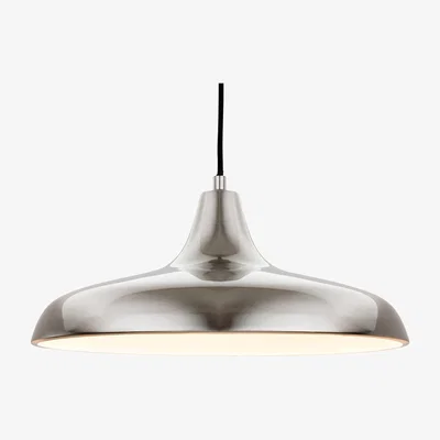 Pagazzi Curtis 1 Light Brushed Steel Pendant Ceiling Light