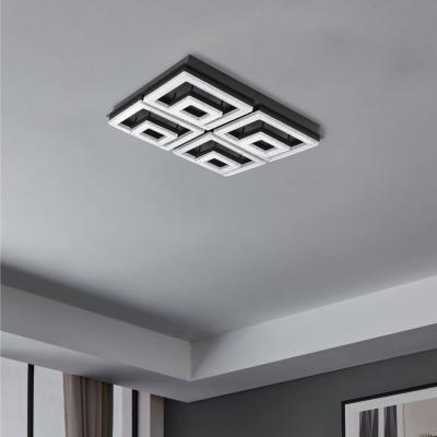 Pagazzi Fradelo Black & Silver LED Flush Ceiling Light