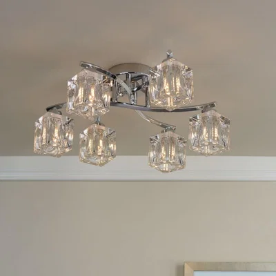 Pagazzi Coraline 6-Light Polished Chrome Semi-Flush Ceiling Light