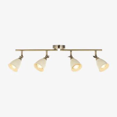Pagazzi Canford 4-Light Antique Brass Spot Bar
